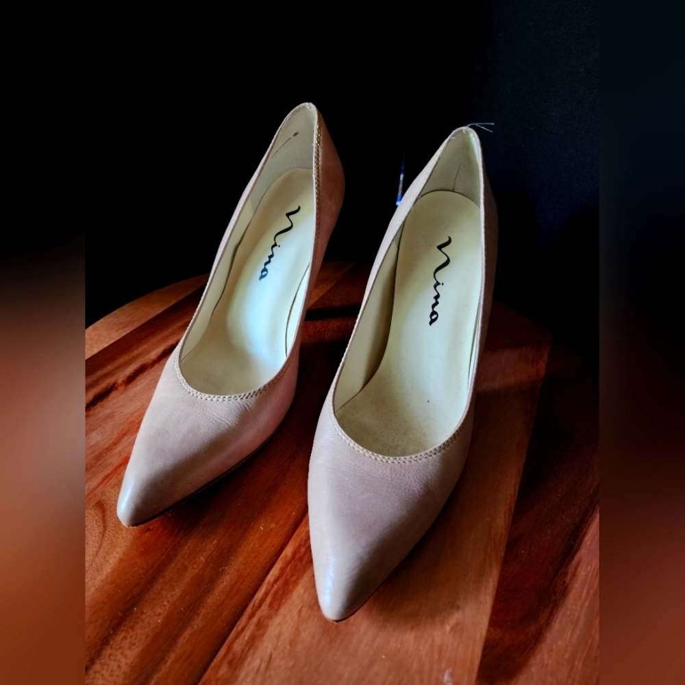 Nina dressy leather high heel shoes